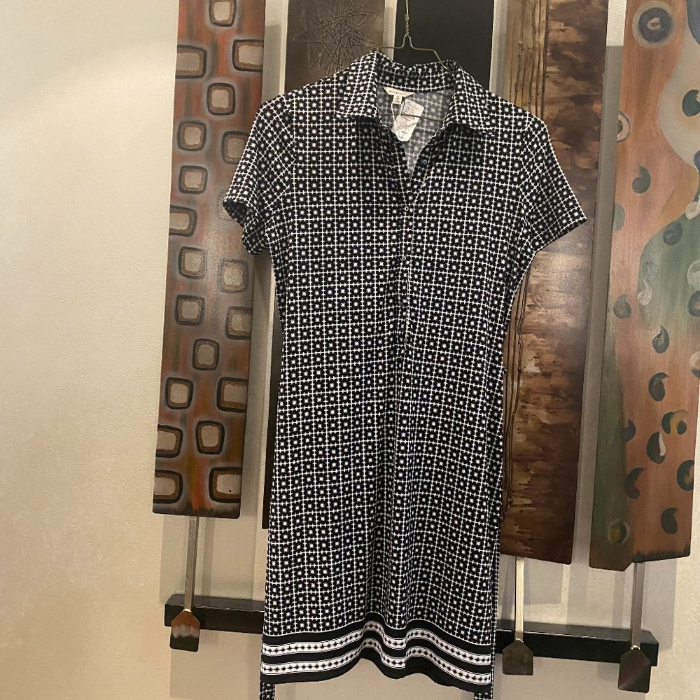 New With Tags Max Studio black and white shift dress, Size M